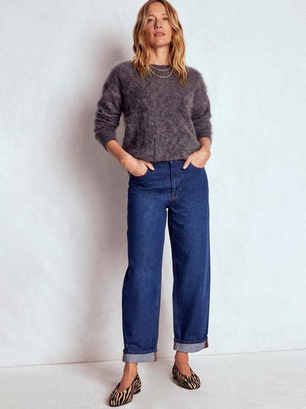 Boden Mid Rise Relaxed Jeans, Indigo, Indigo