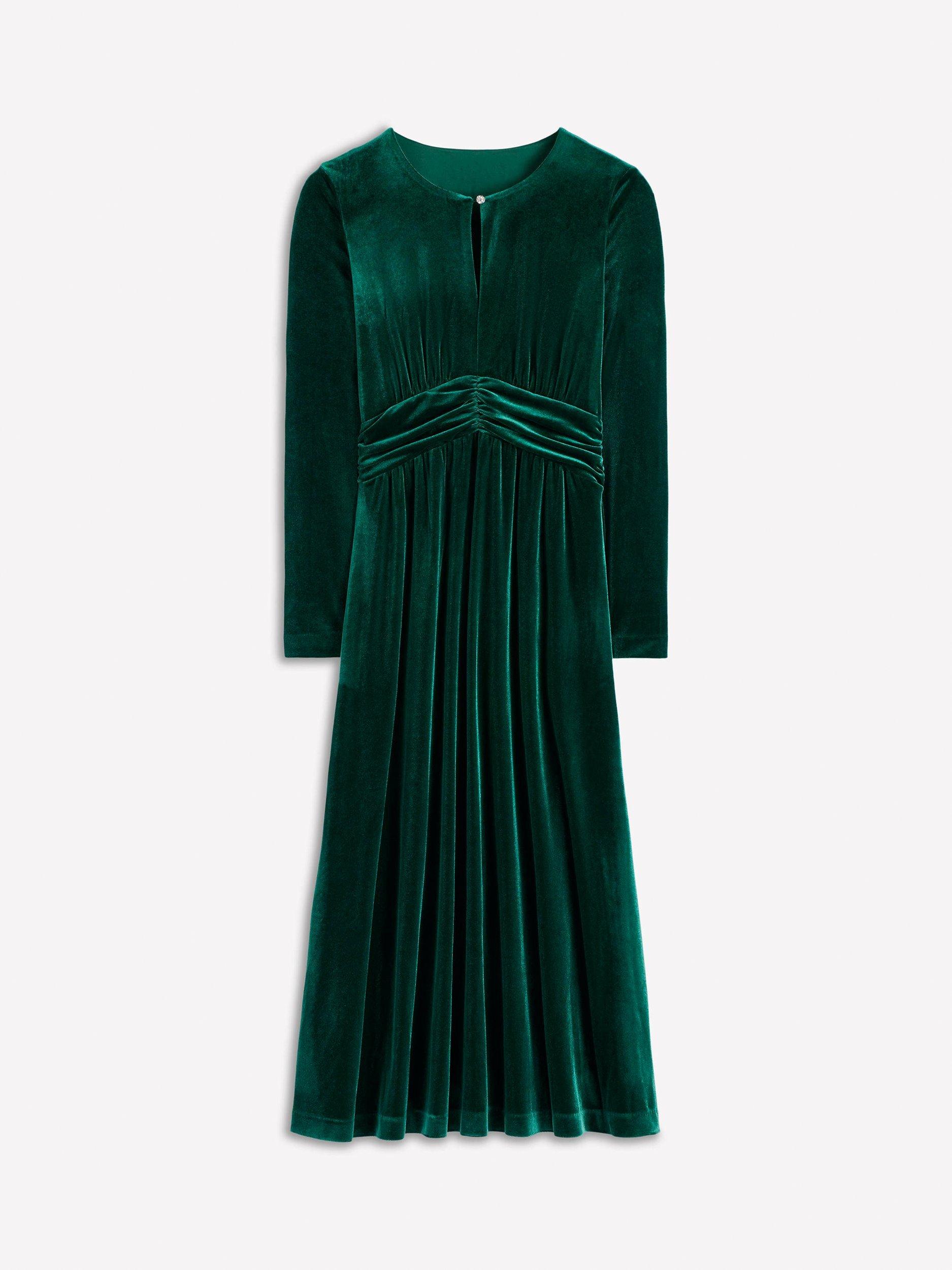 Product image 6 of 6, which shows Boden Tilda Velvet Midi Dress, Botanical Garden, 8