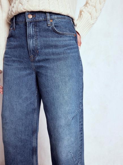 Boden Full Length Relaxed Fit Mid Rise Denim Jeans - view 2, Mid Vintage