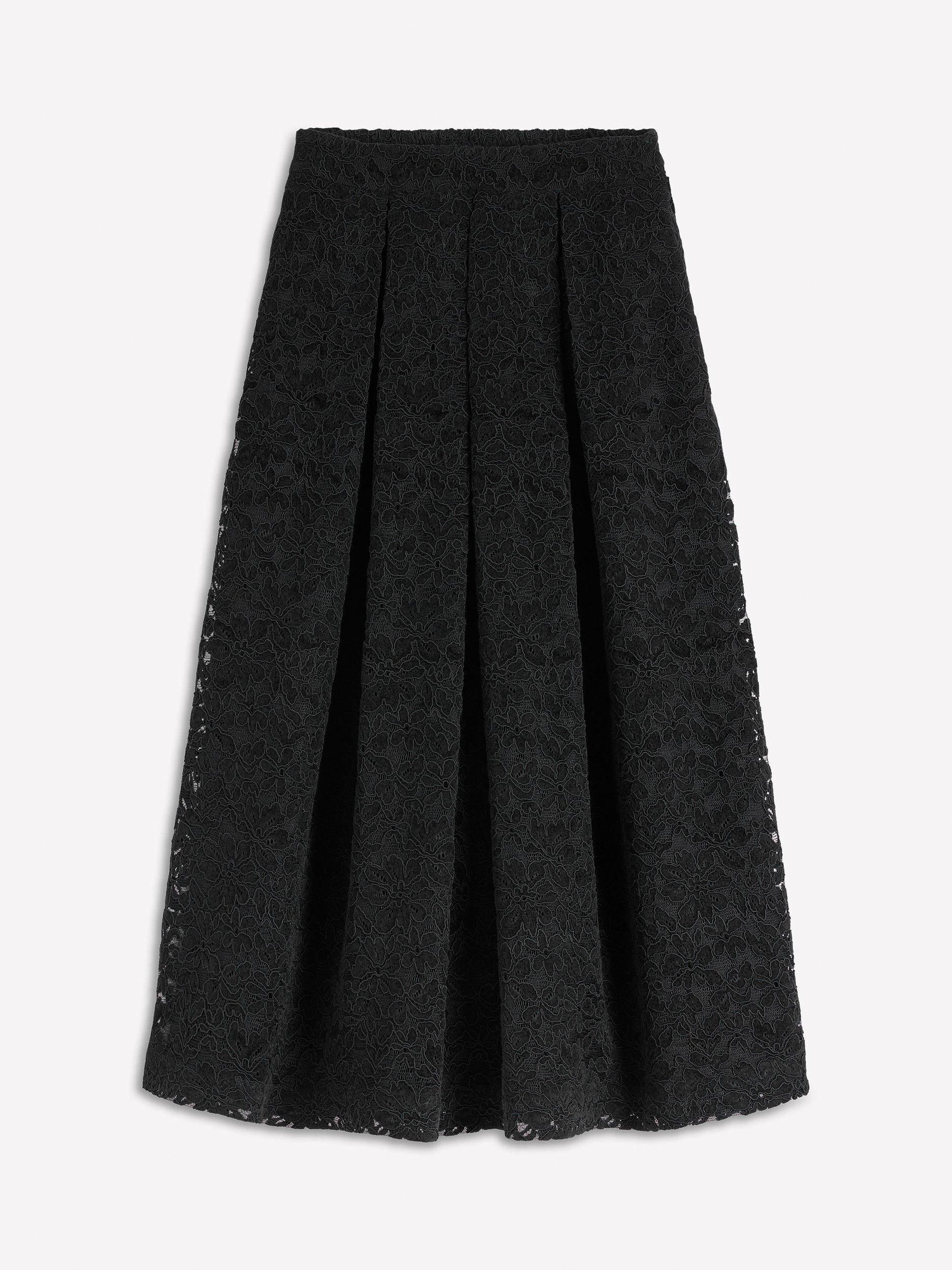 Product image 6 of 6, which shows Boden Verity Lace Midi Skirt, Black, 10