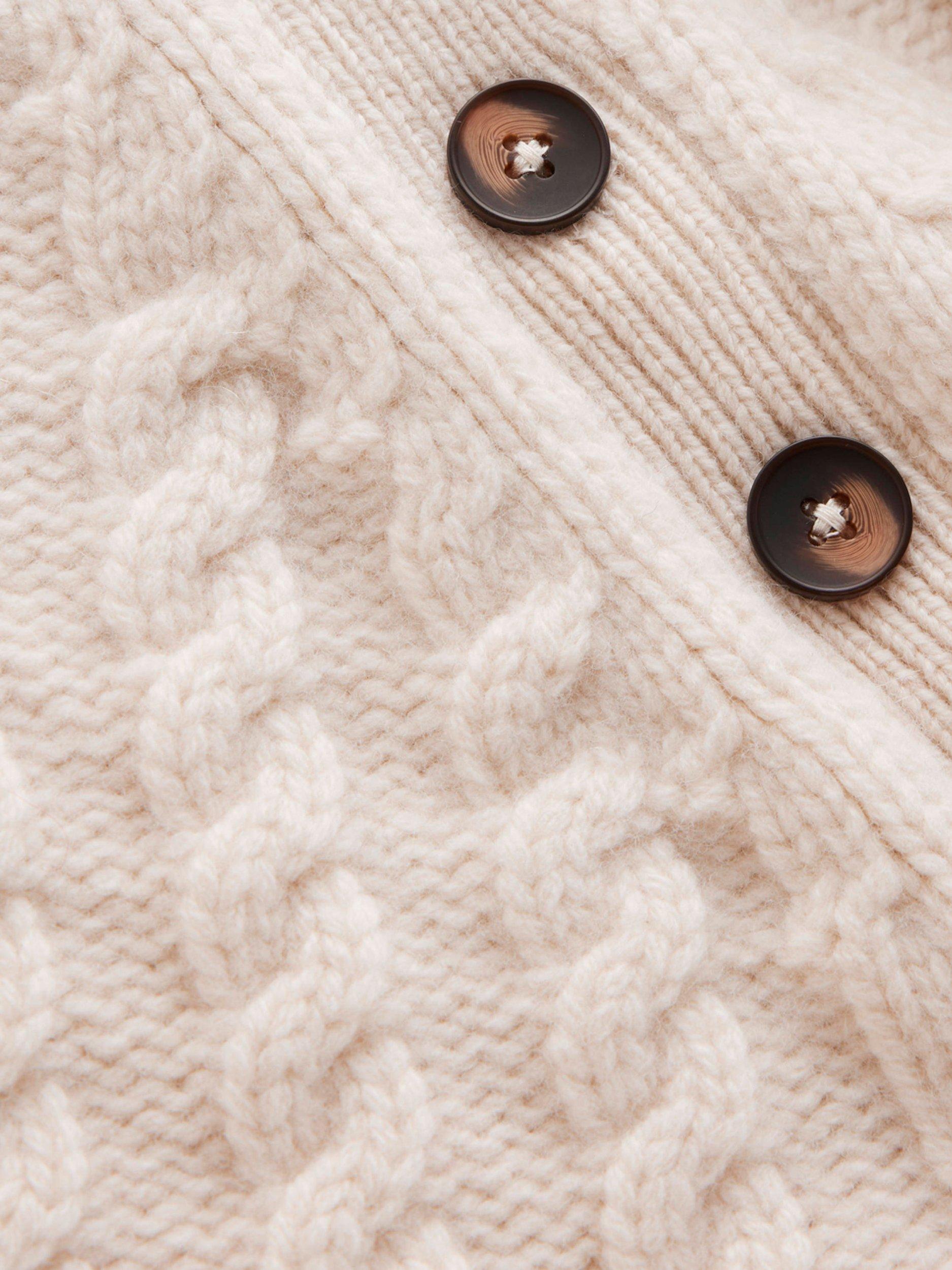 Product image 5 of 6, which shows Boden Amara Cable Knit Pure Wool Jumper, Warm Ivory, L