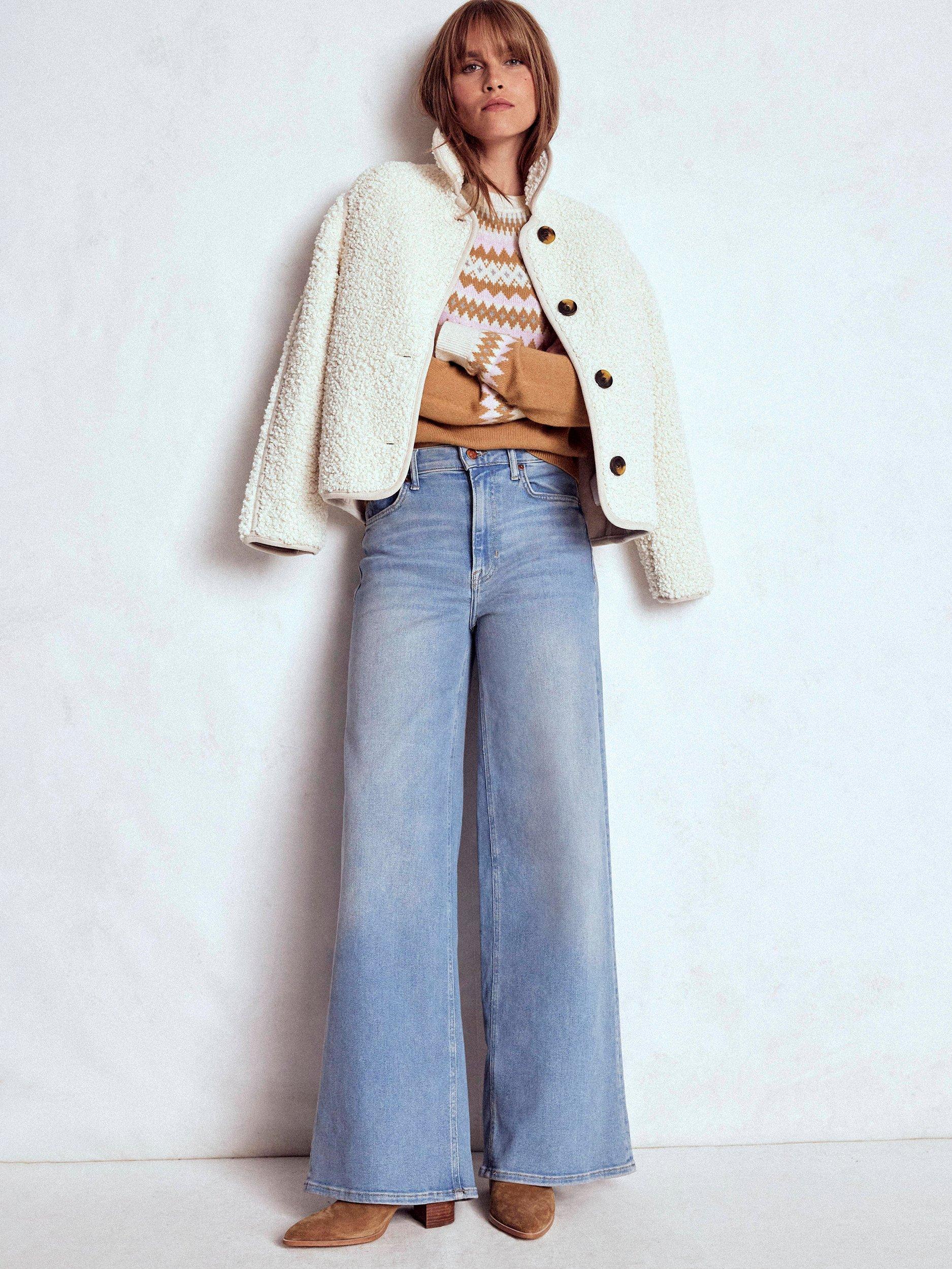 Product image 4 of 7, which shows Boden Edie Fair Isle Wool Blend Jumper, Camel, L