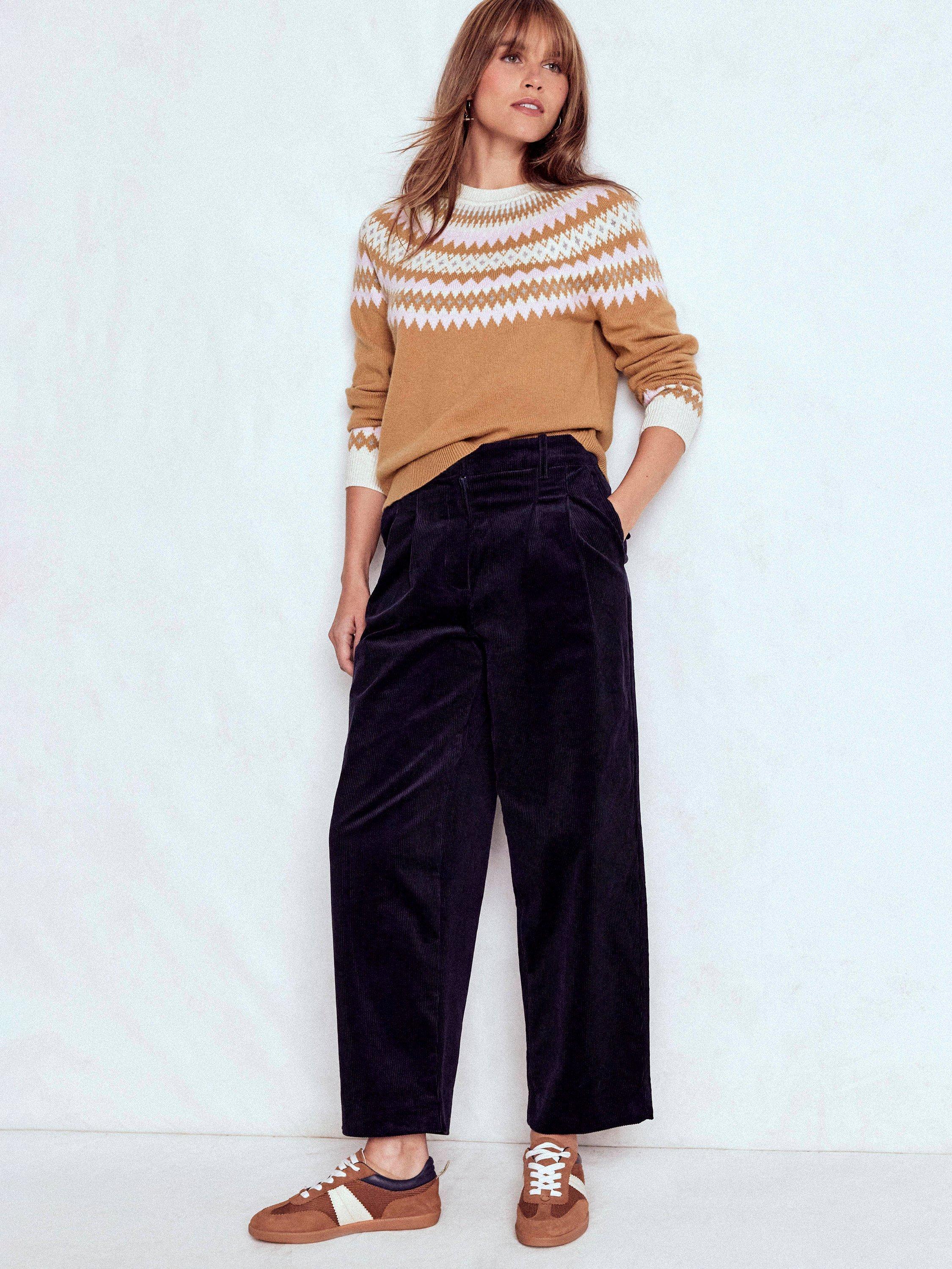 Product image 5 of 7, which shows Boden Edie Fair Isle Wool Blend Jumper, Camel, L