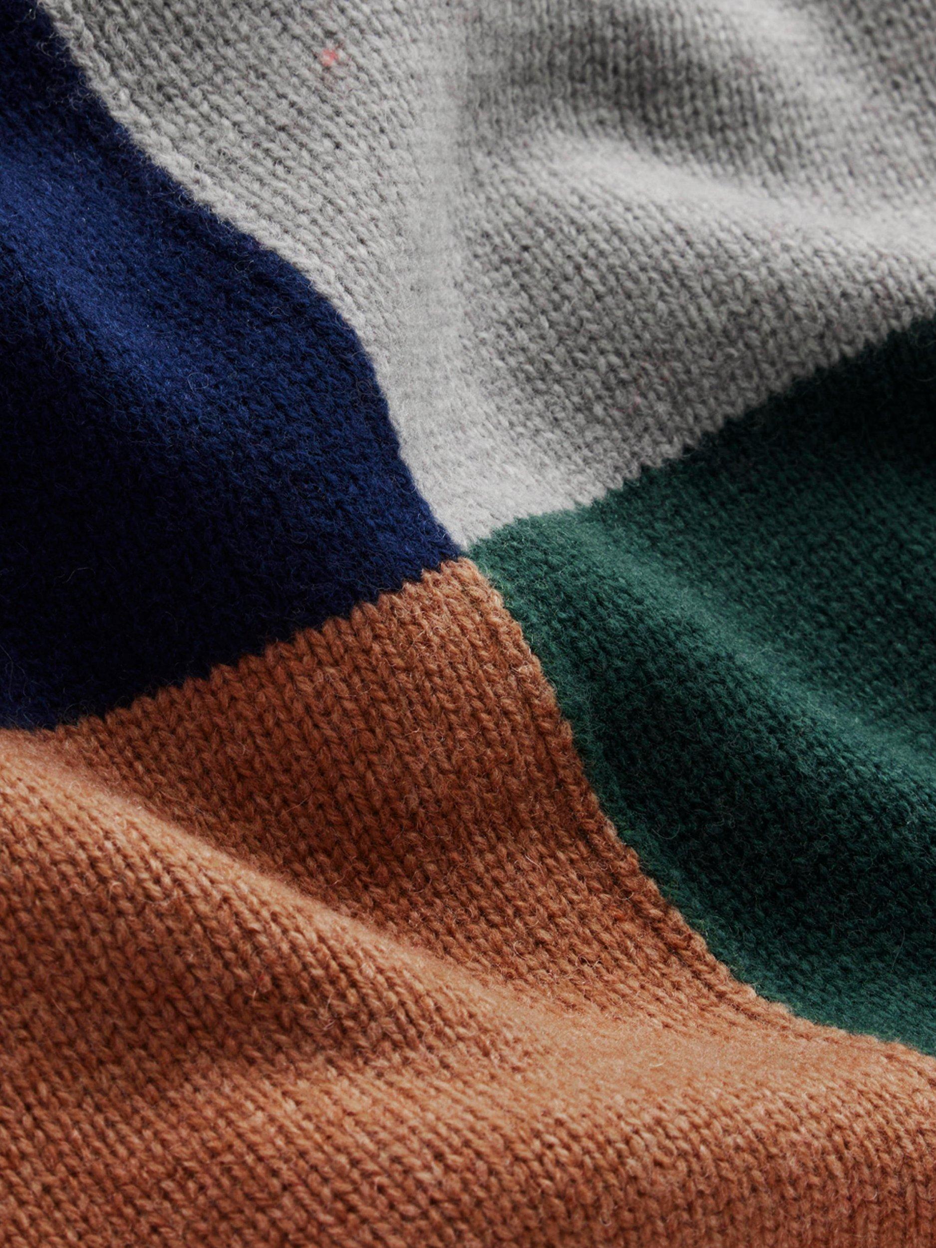 Product image 6 of 7, which shows Boden Polly Check Pure Wool Jumper, Grey/Multi, XS