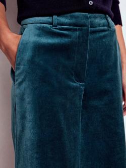 Boden Belgravia Velvet Trousers, Midnight Teal - view 2, Midnight Teal