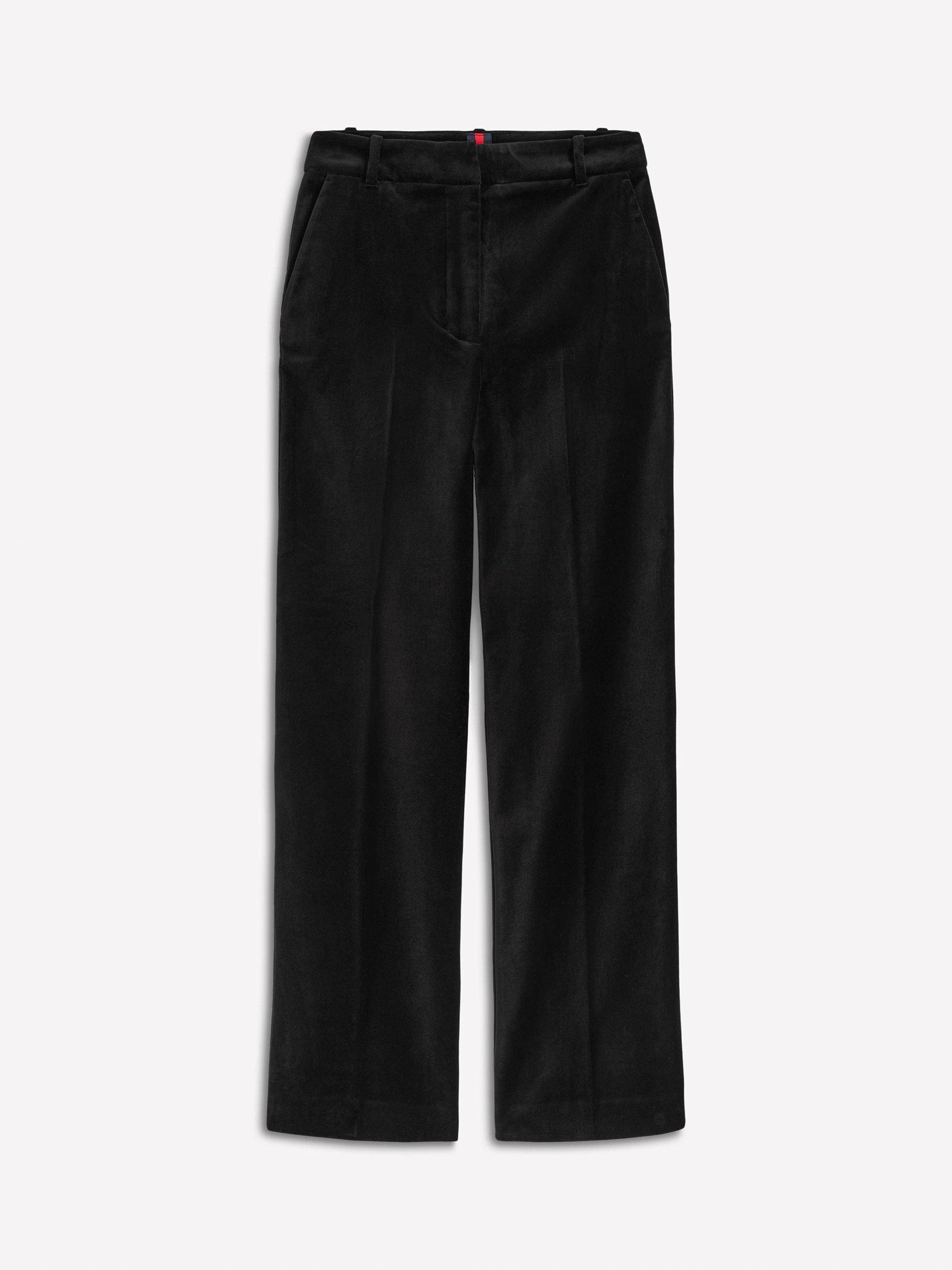 Product image 5 of 5, which shows Boden Canonbury Velvet Trousers, Black, 8
