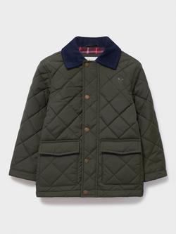 Crew Clothing Kids' Quilted Jacket, Mid Green, Mid Green