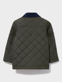 Crew Clothing Kids' Quilted Jacket, Mid Green - view 2, Mid Green