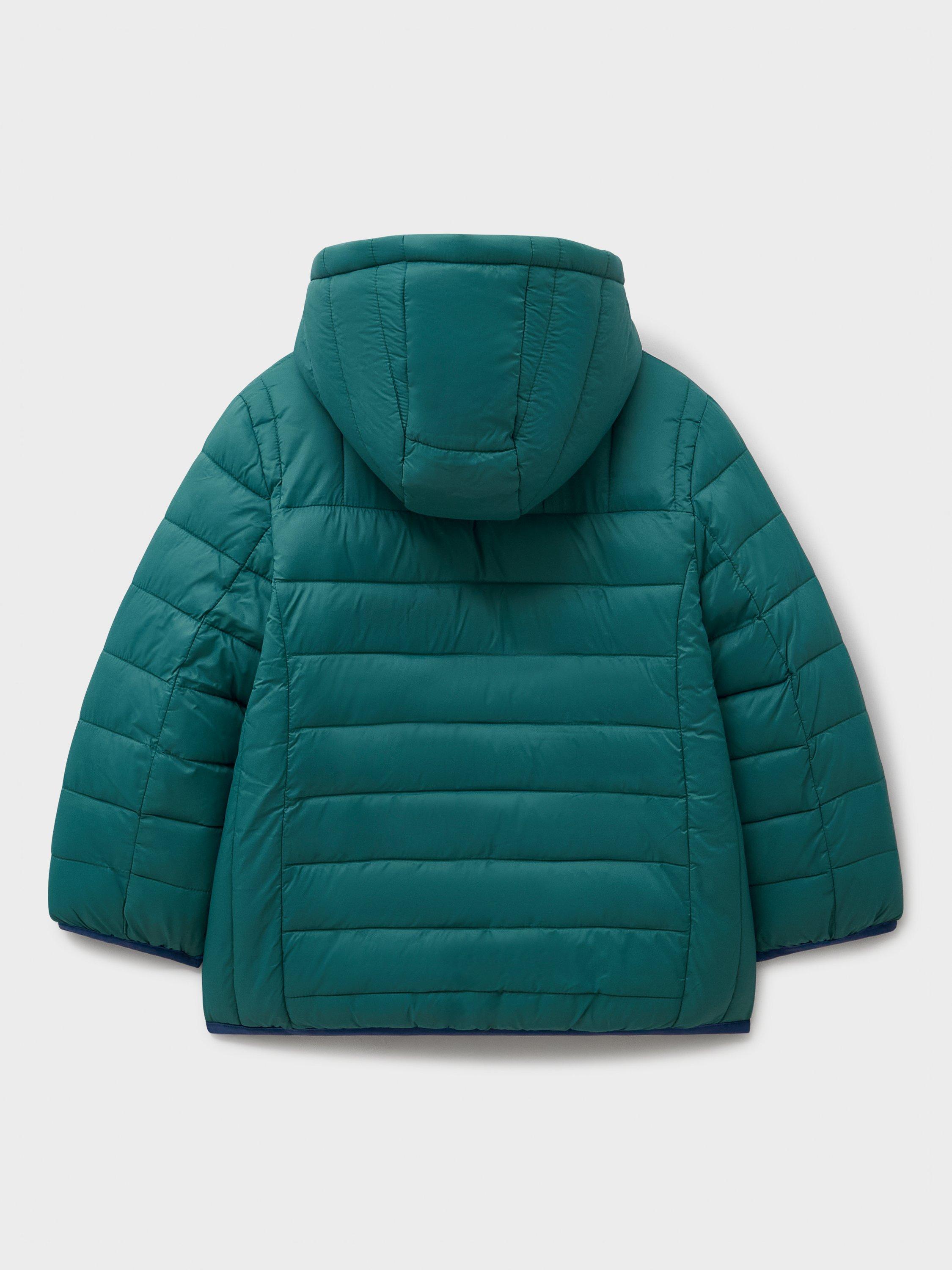 Product image 2 of 3, which shows Crew Clothing Kids' Reversible Lowther Jacket, Multi Green, 3-4 years