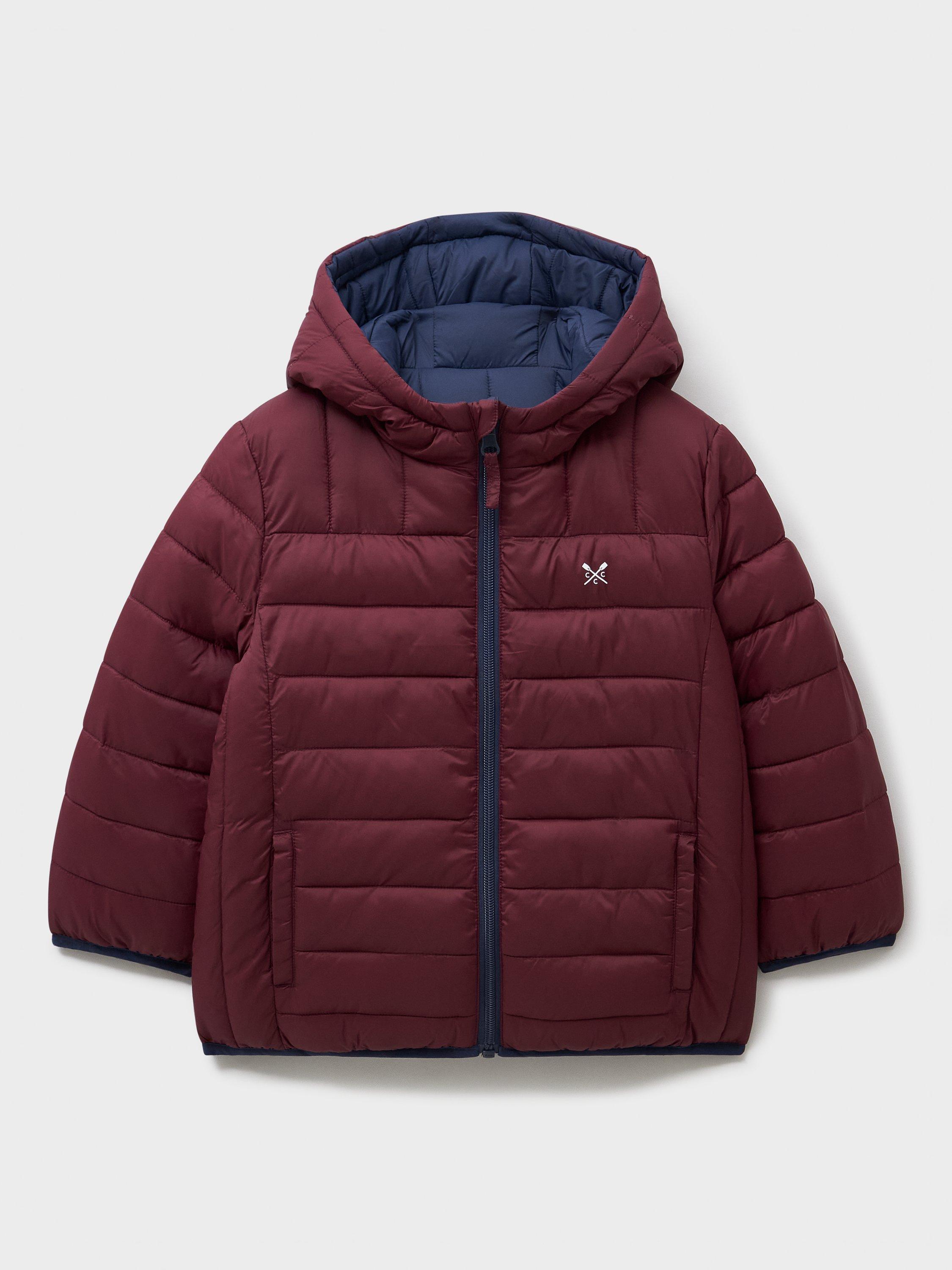 Product image 1 of 3, which shows Crew Clothing Kids' Reversible Lowther Jacket, Navy Blue, 3-4 years