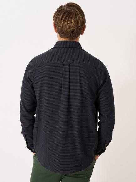 Crew Clothing Cotton Flannel Shirt,  Graphite Grey - view 2, Graphite Grey