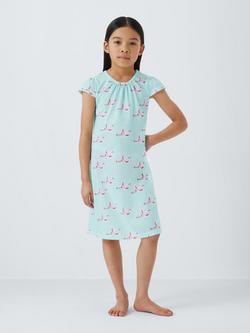 John Lewis Flamingo/Star Nightdress, Pack of 2, Multi - view 2, Multi