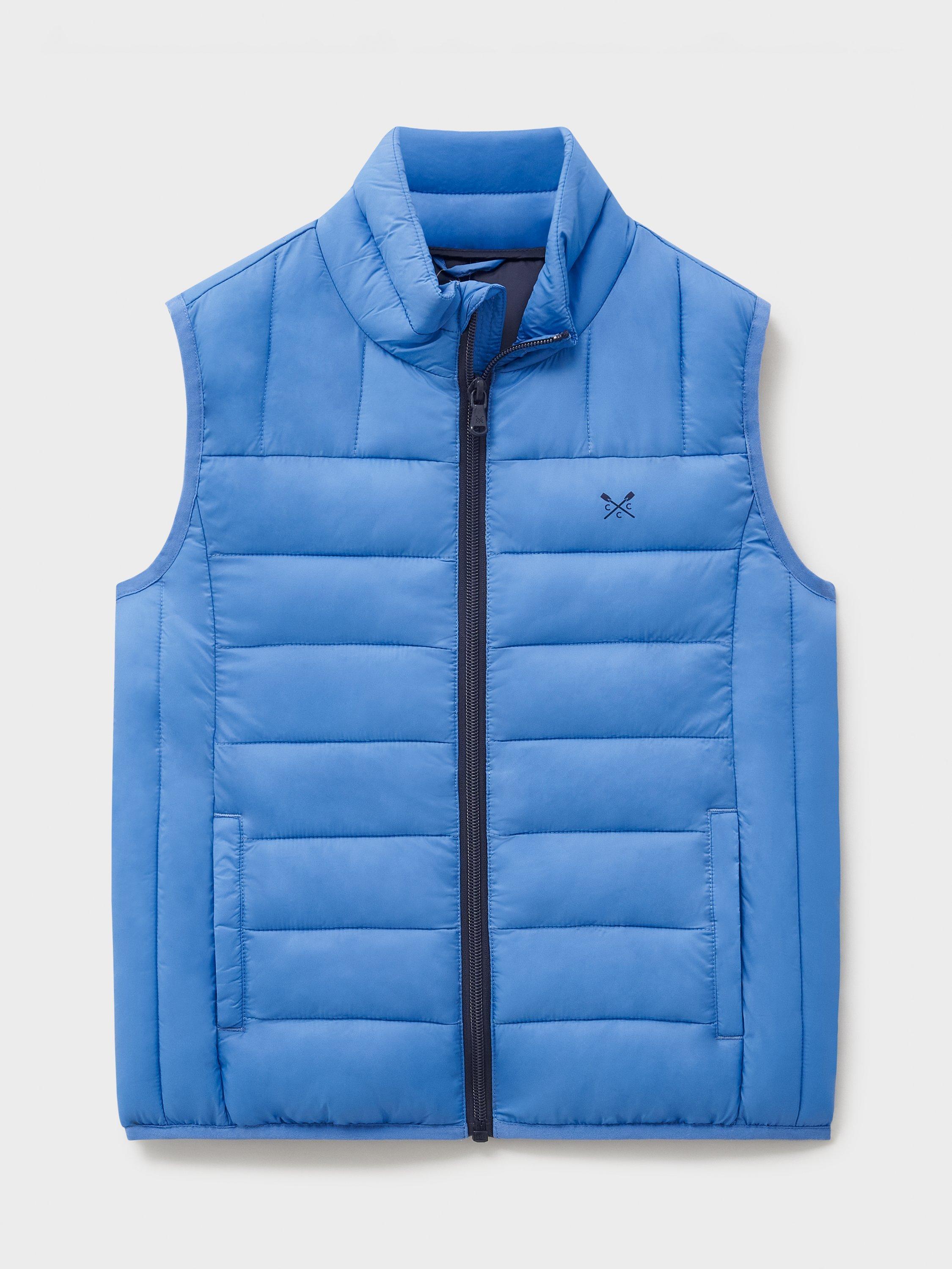 Product image 2 of 3, which shows Crew Clothing Kids' Gilet, Mid Blue, 3-4 years