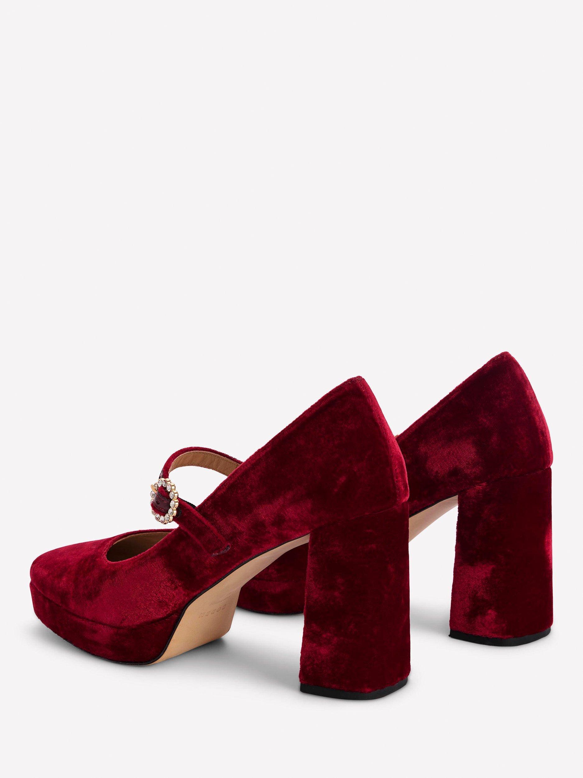 Product image 4 of 5, which shows Boden Platform Mary Jane Shoes, Ruby Red, 7