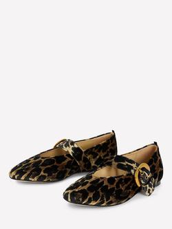 Boden Kylie Buckle Leopard Print Mary Jane Pumps, Multi - view 2, Multi
