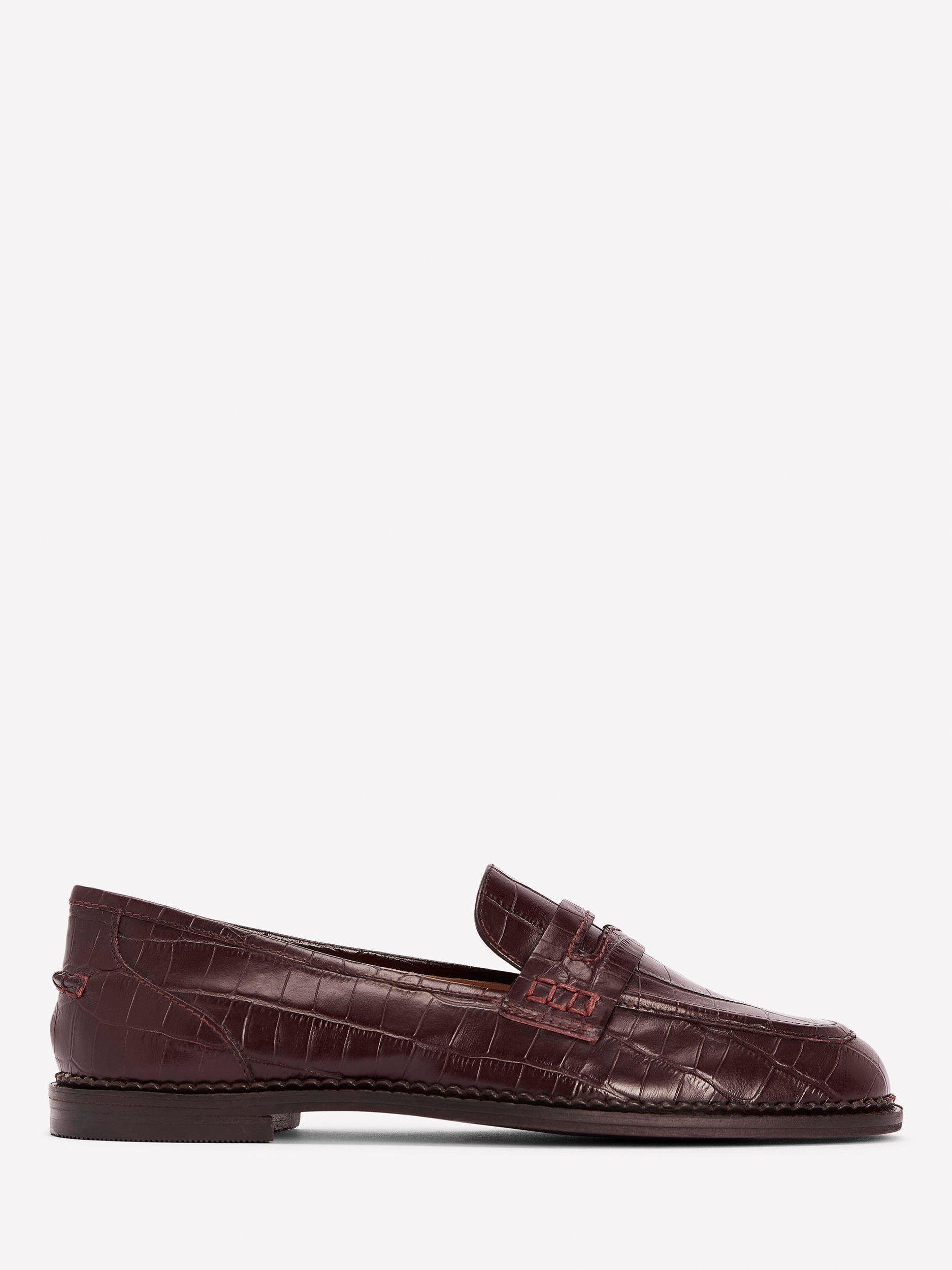 Product image 1 of 5, which shows Boden Nya Leather Loafers, Oxblood, 4