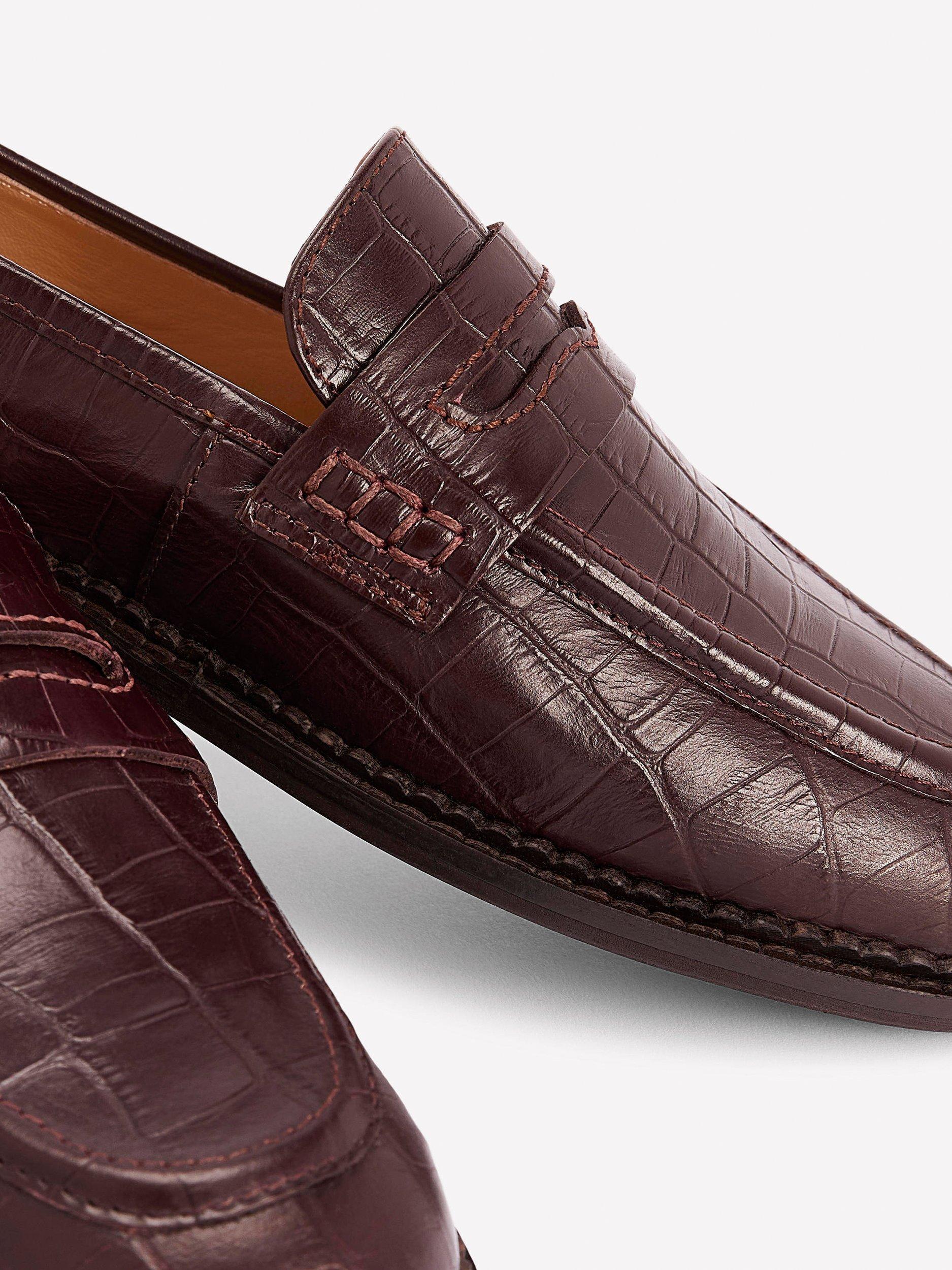 Product image 3 of 5, which shows Boden Nya Leather Loafers, Oxblood, 4