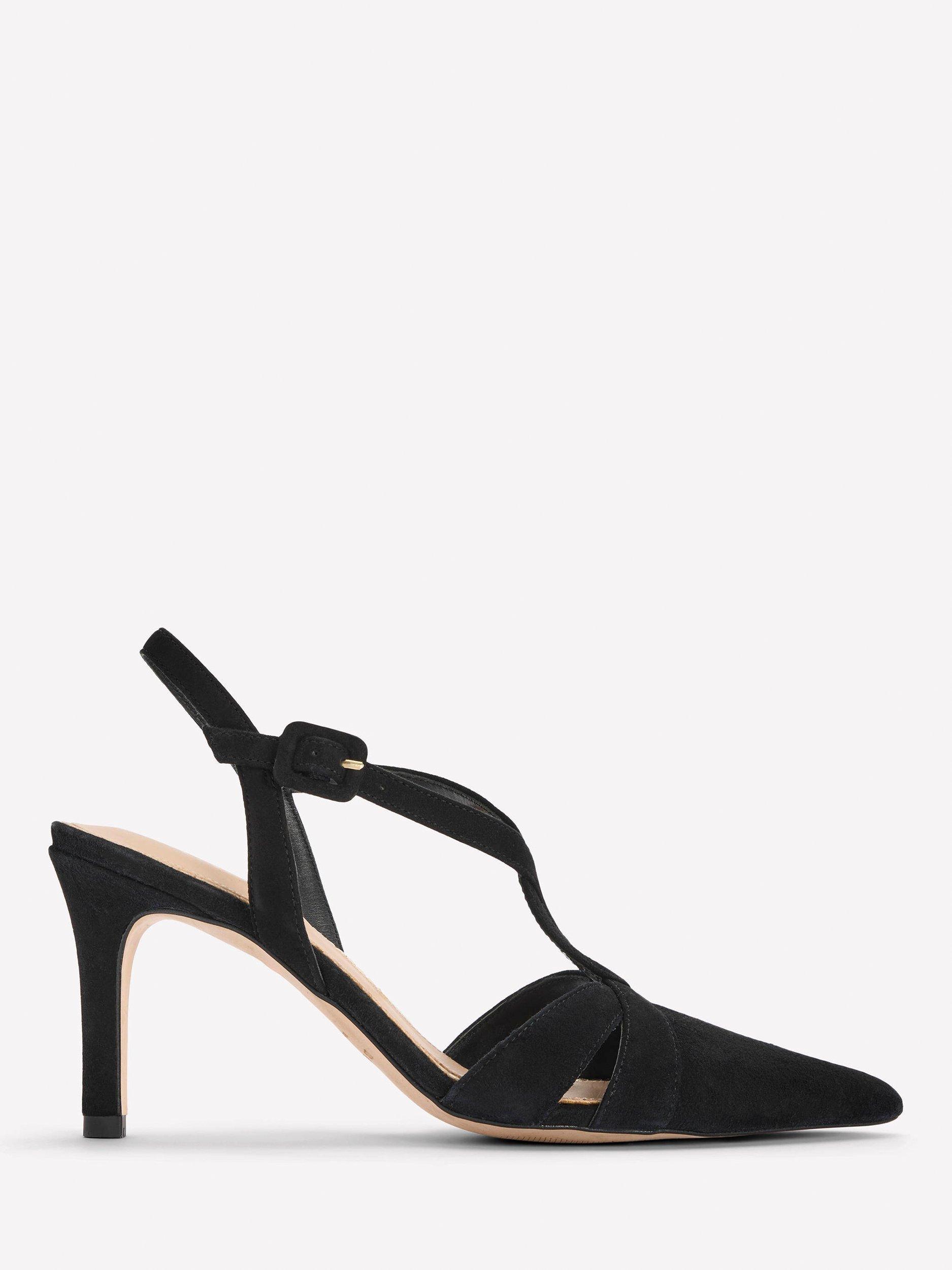 Product image 1 of 5, which shows Boden Interlock Suede Court Shoes, Black, 7