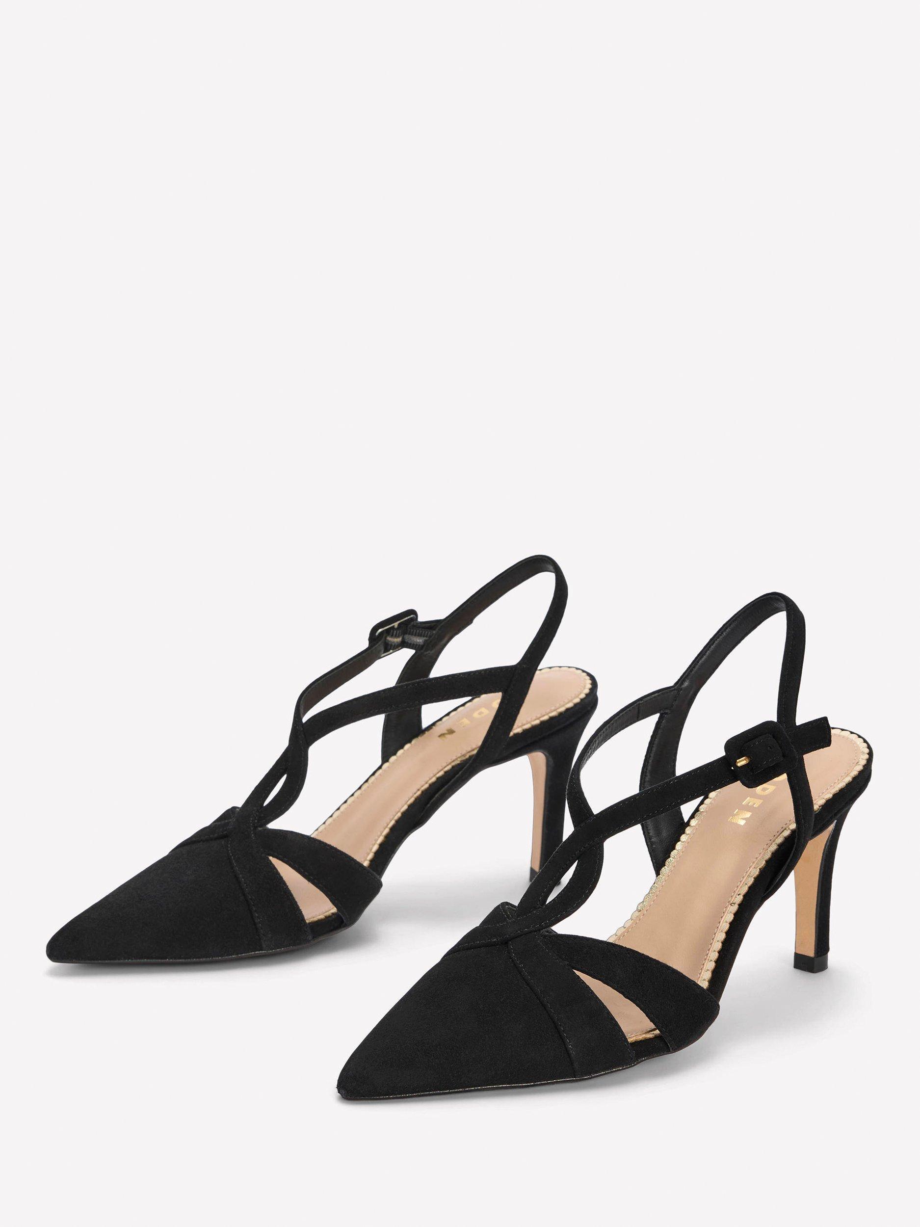 Product image 2 of 5, which shows Boden Interlock Suede Court Shoes, Black, 7