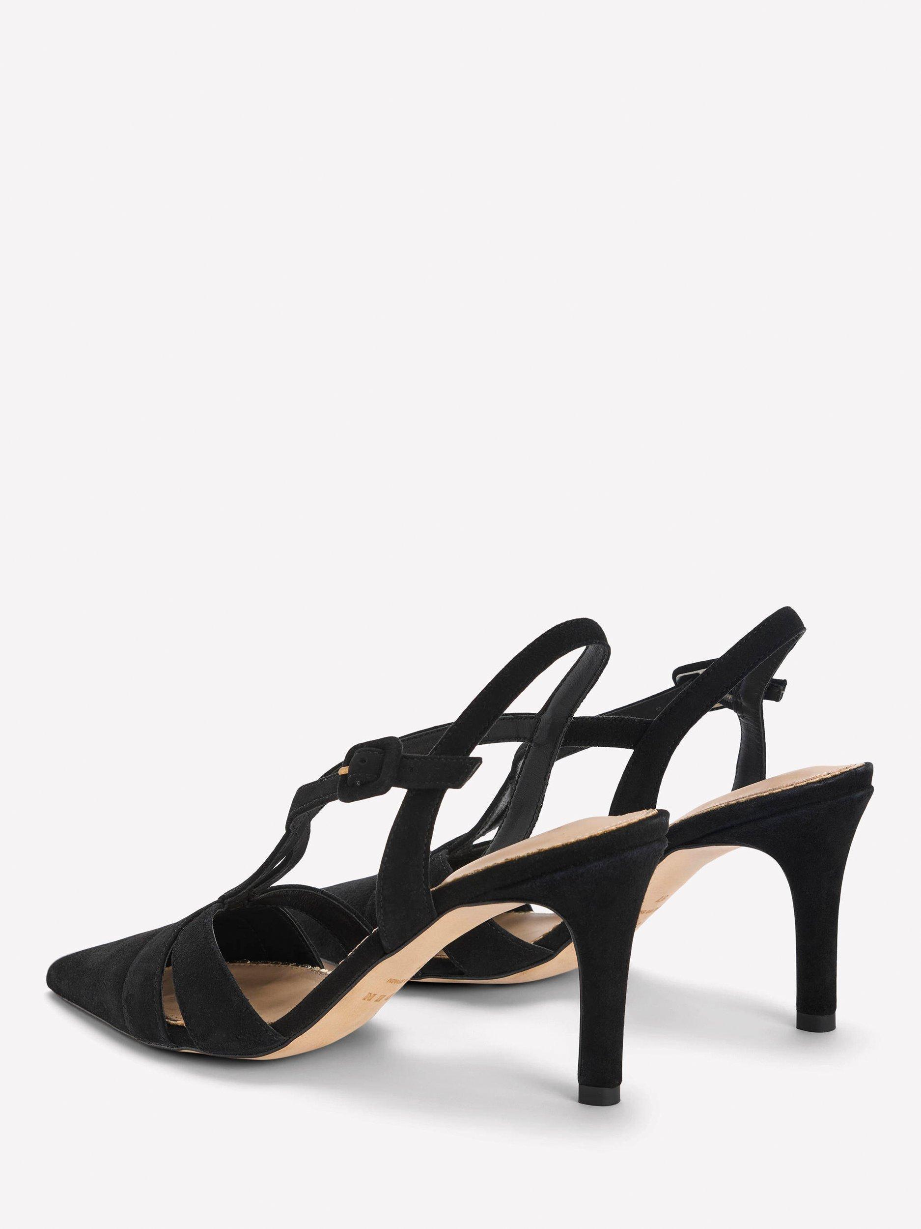 Product image 4 of 5, which shows Boden Interlock Suede Court Shoes, Black, 7