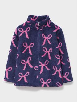 Crew Clothing Kids' Borg Zip-Through Fleece, Multi Pink, Multi Pink