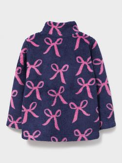 Crew Clothing Kids' Borg Zip-Through Fleece, Multi Pink - view 2, Multi Pink