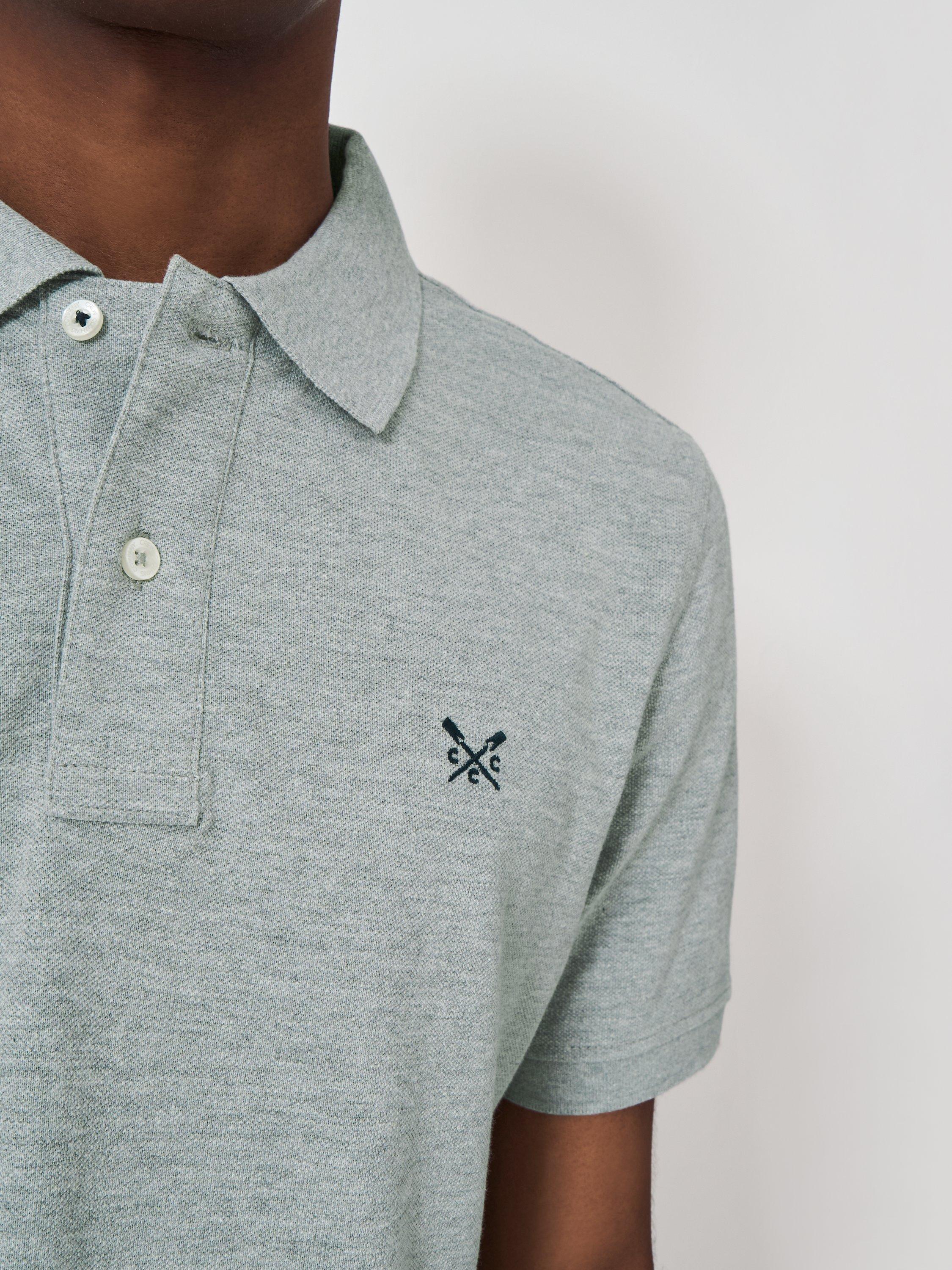 Product image 4 of 5, which shows Crew Clothing Polo Shirt, Graphite Grey, L