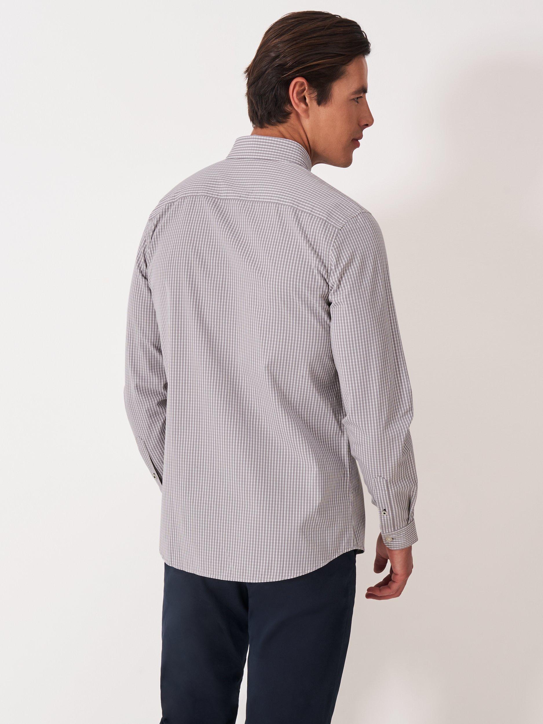Product image 2 of 5, which shows Crew Clothing Cotton Slim Fit Check Shirt, Graphite Grey, L