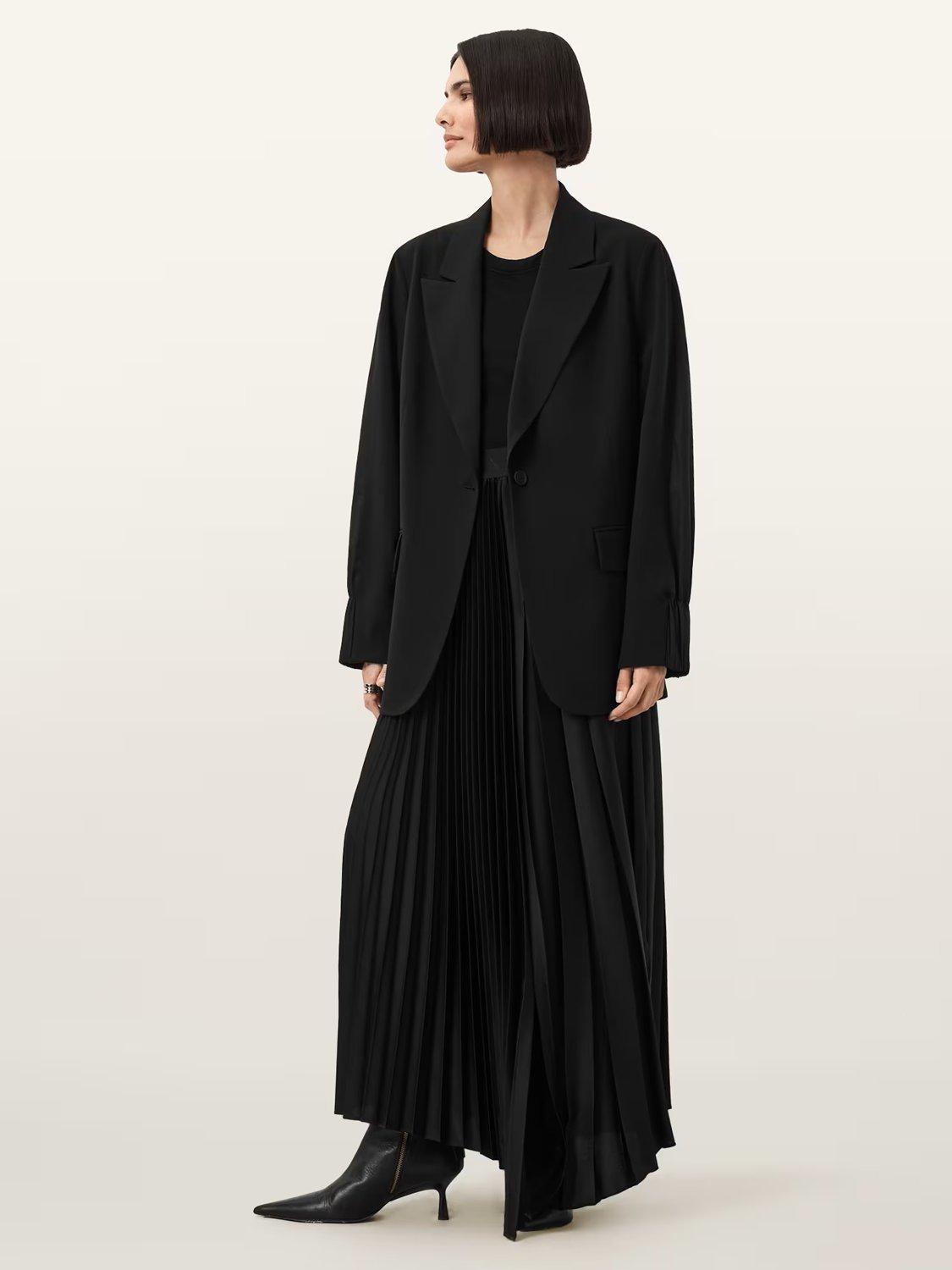 Product image 3 of 6, which shows AllSaints Alassett Oversized Blazer, Black, 10