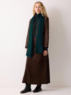 Jigsaw Pure Cashmere Gauze Scarf, Green - view 2, Green