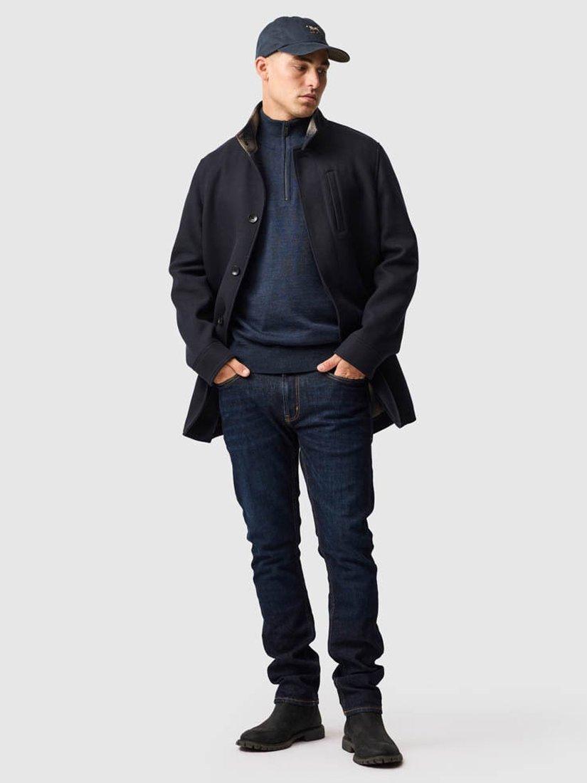Product image 2 of 11, which shows Rodd & Gunn Nobles Zip-Neck Sweatshirt, Midnight, XS
