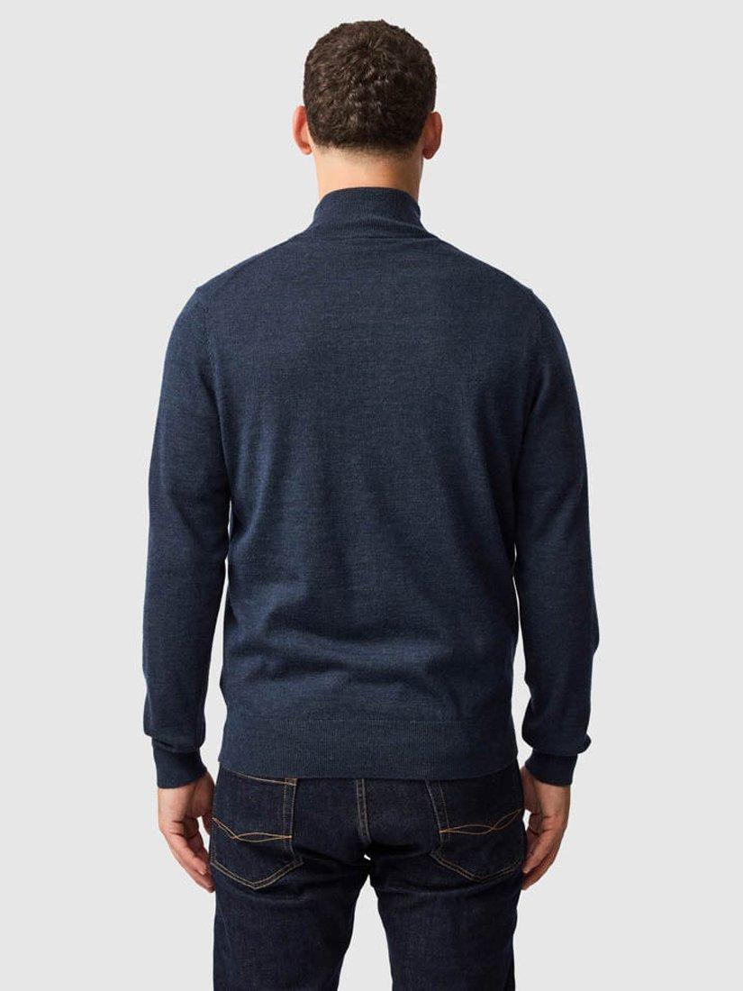 Product image 3 of 11, which shows Rodd & Gunn Nobles Zip-Neck Sweatshirt, Midnight, XS