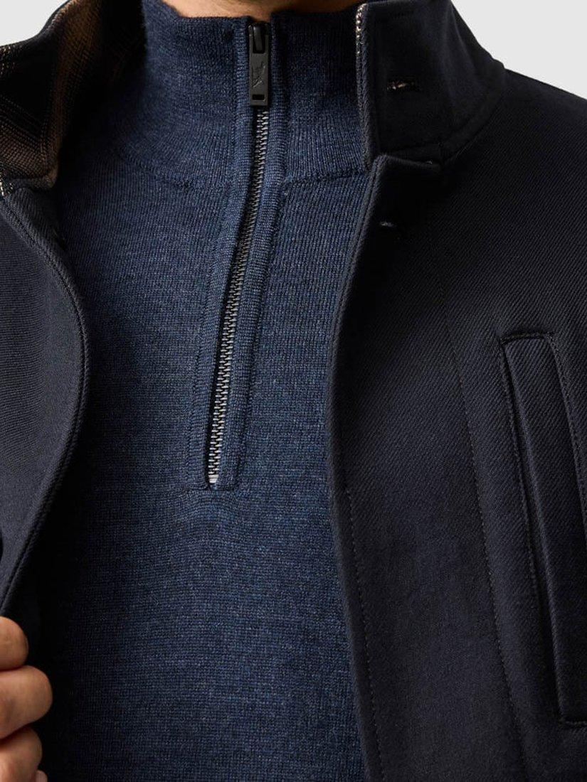 Product image 6 of 11, which shows Rodd & Gunn Nobles Zip-Neck Sweatshirt, Midnight, XS