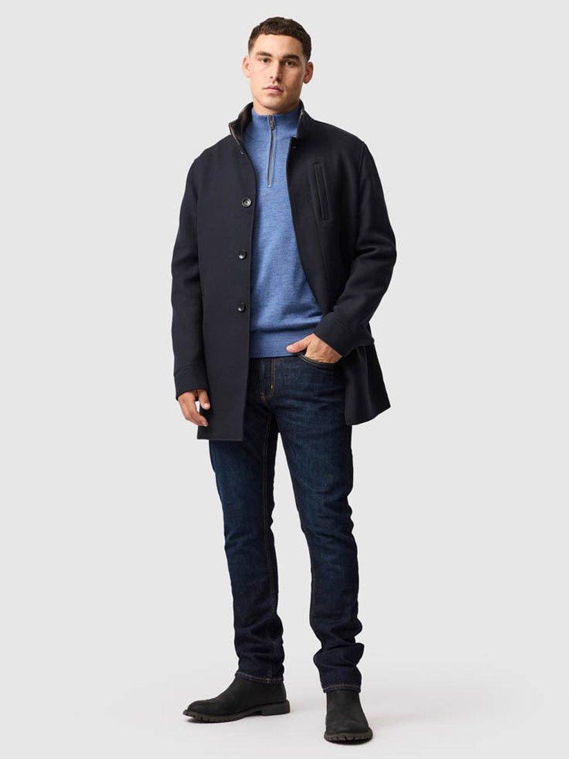 Product image 2 of 6, which shows Rodd & Gunn Nobles Zip-Neck Sweatshirt, Ocean, XS