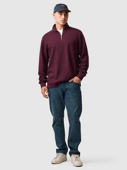 Rodd & Gunn Alton Ave Cotton Quarter Zip Neck Sweatshirt - view 2, Black Fig