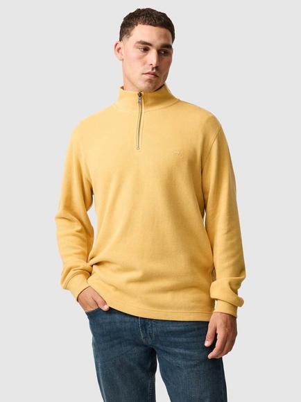 Rodd & Gunn Alton Ave Cotton Quarter Zip Neck Sweatshirt, Mustard