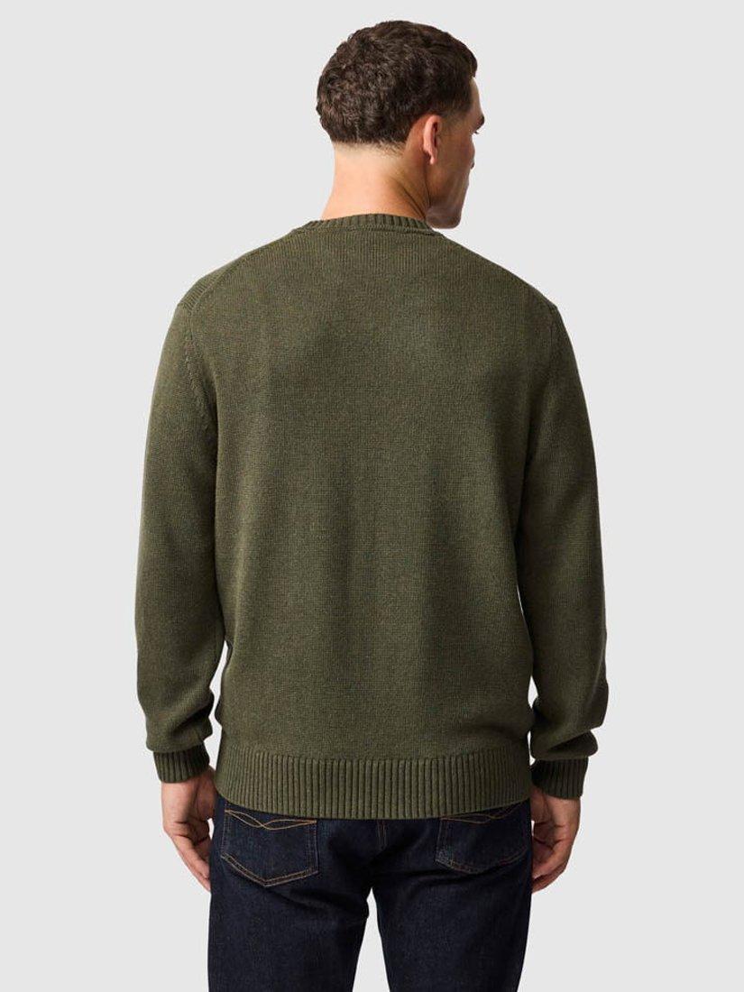 Product image 3 of 4, which shows Rodd & Gunn Gunn Cotton Crew Knit Jumper, Loden, L