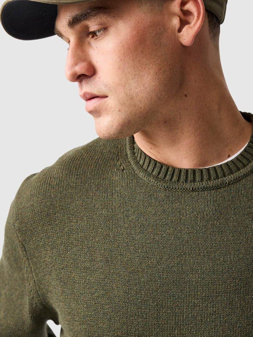 Product image 4 of 4, which shows Rodd & Gunn Gunn Cotton Crew Knit Jumper, Loden, L