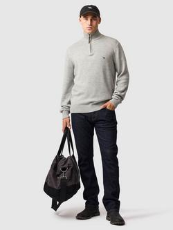 Rodd & Gunn Merrick Bay Knitted Cotton Quarter Zip Neck Jumper - view 2, Marble