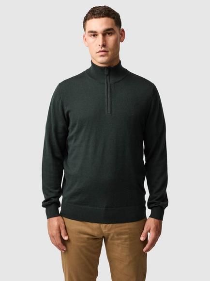 Rodd & Gunn Nobles Zip-Neck Sweatshirt, Forest