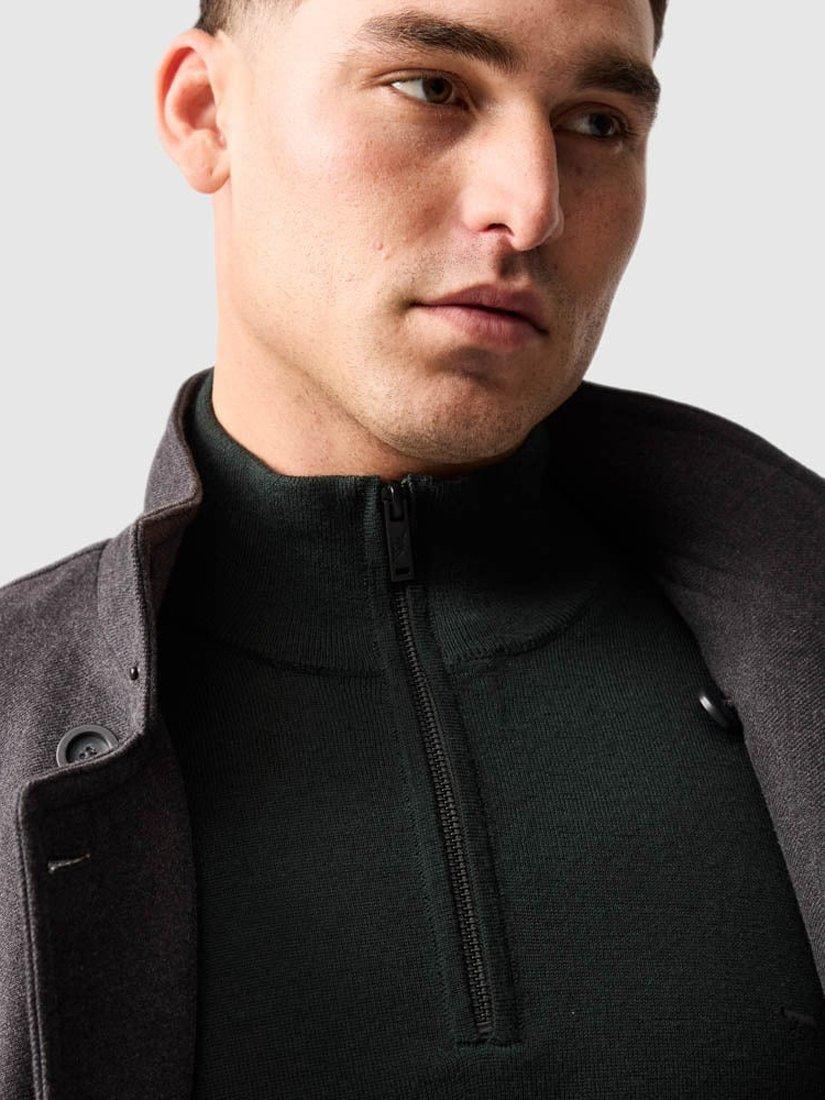 Product image 6 of 6, which shows Rodd & Gunn Nobles Zip-Neck Sweatshirt, Forest, XS
