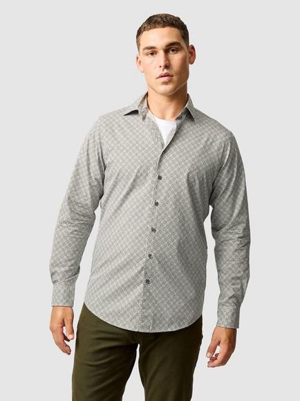Rodd & Gunn Hend ValleyCotton Slim Fit Leaf Print Shirt, Maple, Maple