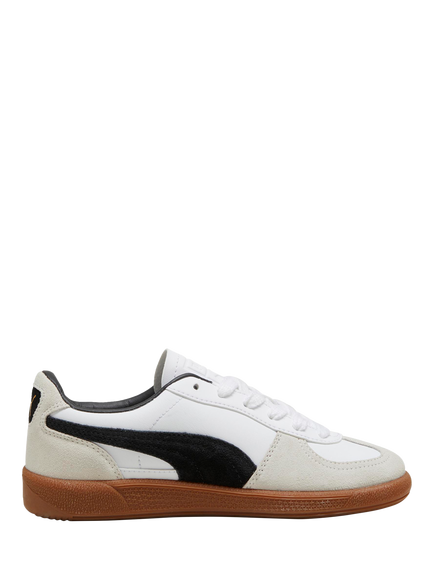 PUMA Kids' Palermo Leather Blend Trainers, White/Multi, White/Multi