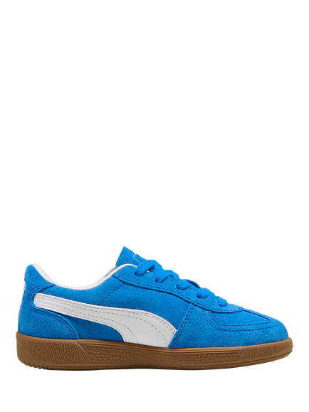 PUMA Kids' Palermo Leather Blend Trainers, Blue/White, Blue/White