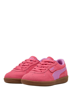 PUMA Kids' Palermo Leather Blend Trainers, Rose/Mauve - view 2, Rose/Mauve