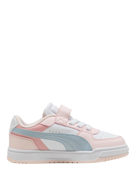 PUMA Kids' Caven III Leather Trainers, Pink/Multi, Pink/Multi