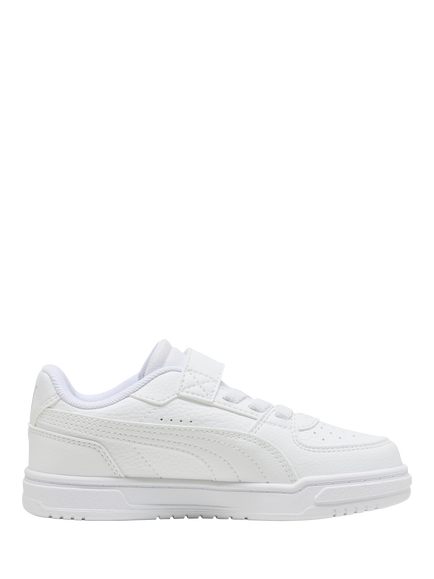 PUMA Kids' Caven III Leather Trainers, White, White