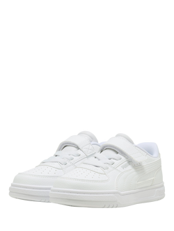 PUMA Kids' Caven III Leather Trainers, White - view 2, White