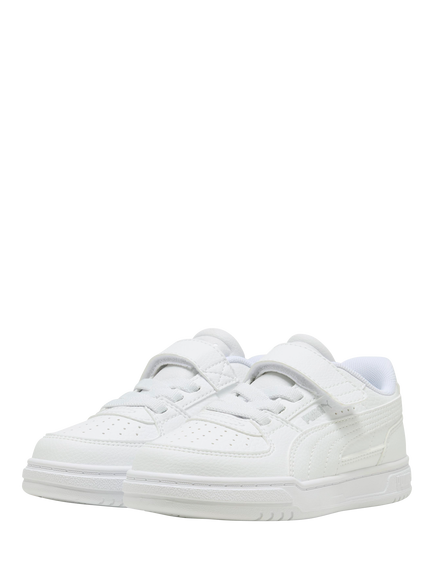 PUMA Kids' Caven III Leather Trainers, White - view 2, White