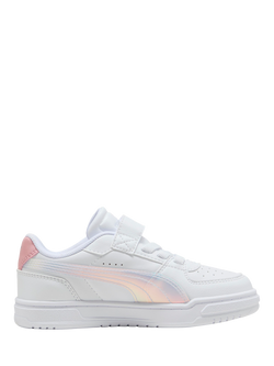 PUMA Kids' Caven III Leather Trainers, White, White